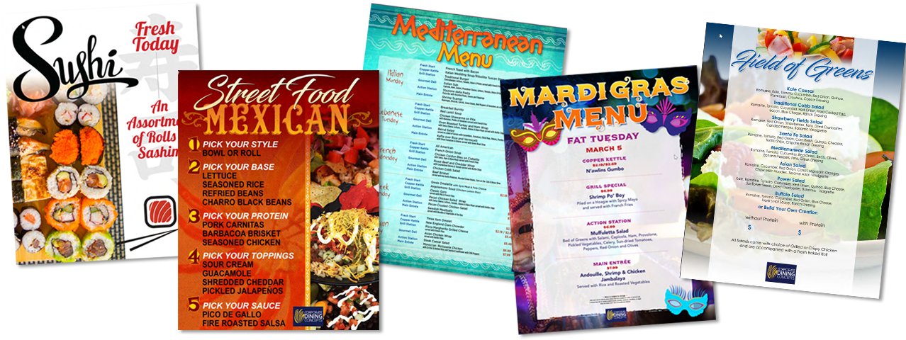 Corporate Cafe Menus